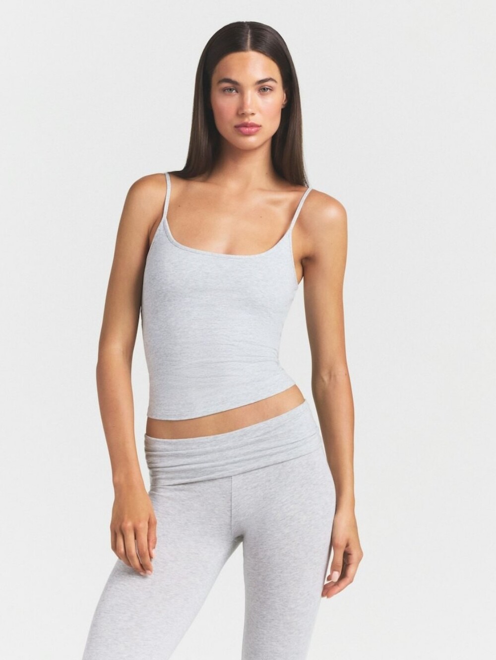Skims Cotton Jersey Scoop Cami - Light Heather Grey